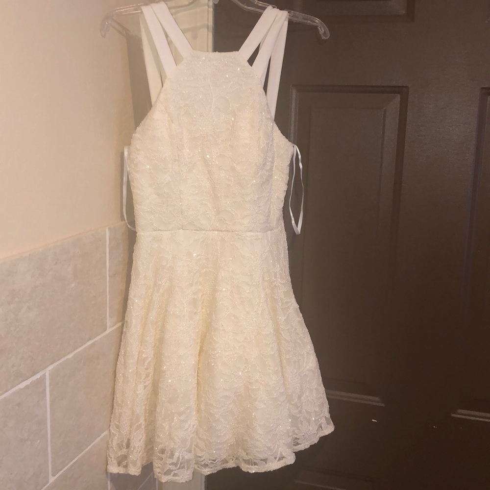 Cream sparkly dress